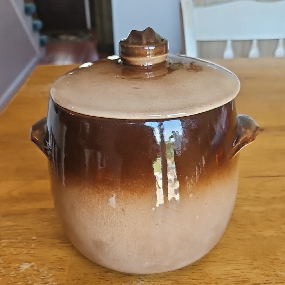 Brown Ceramic Lidded Pot